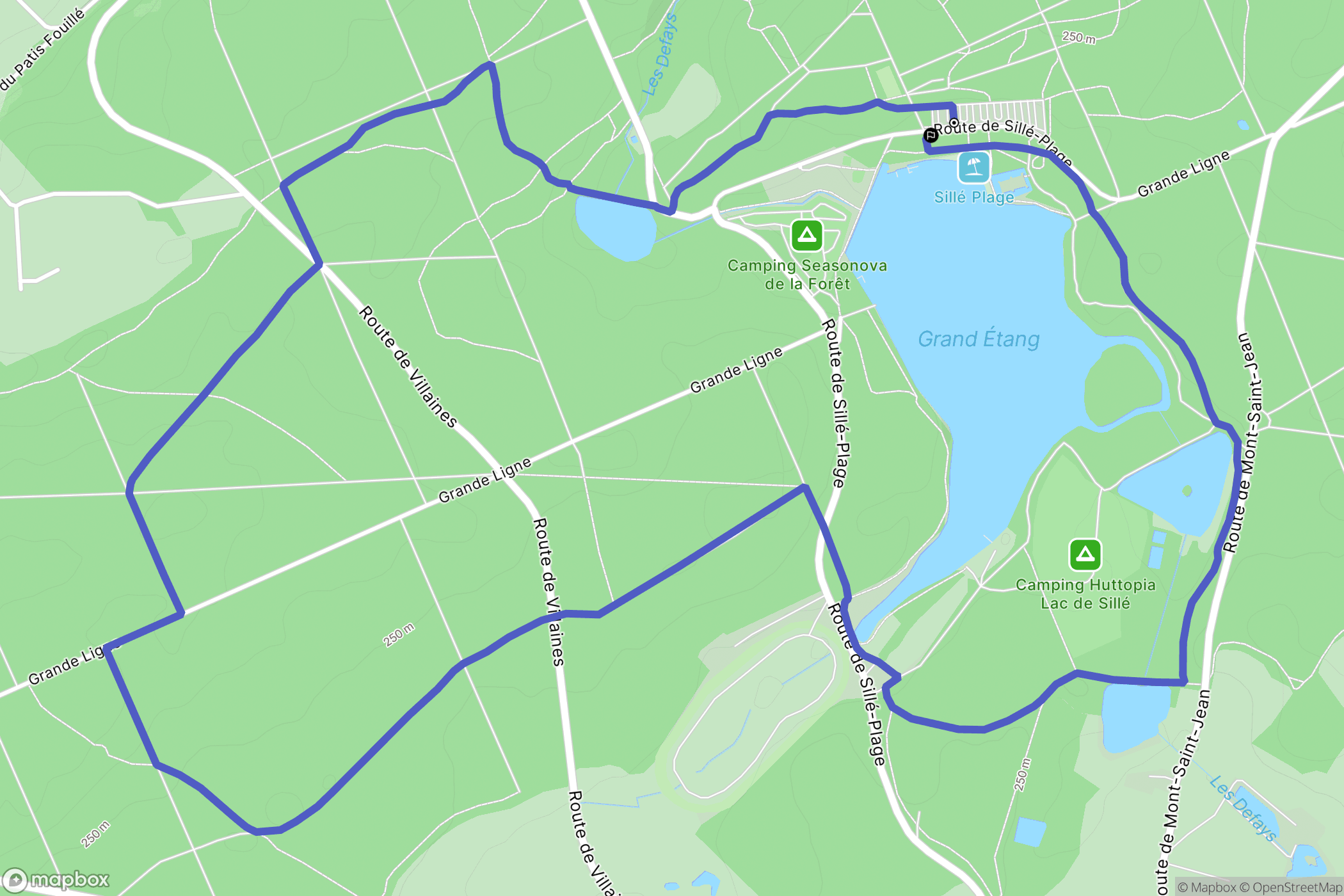 Sillé-le-Guillaume : carte du parcours de randonnée - France