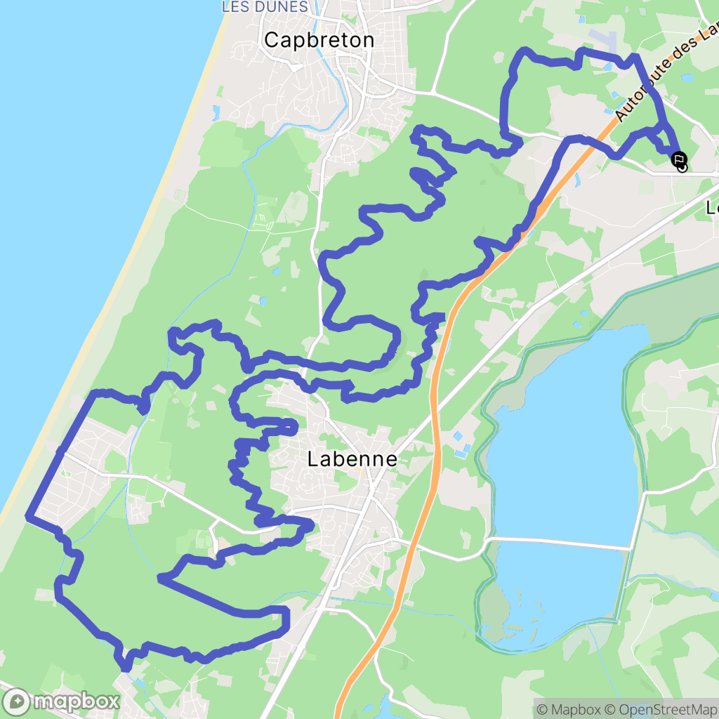 Bénesse-Maremne : carte du parcours de randonnée - France