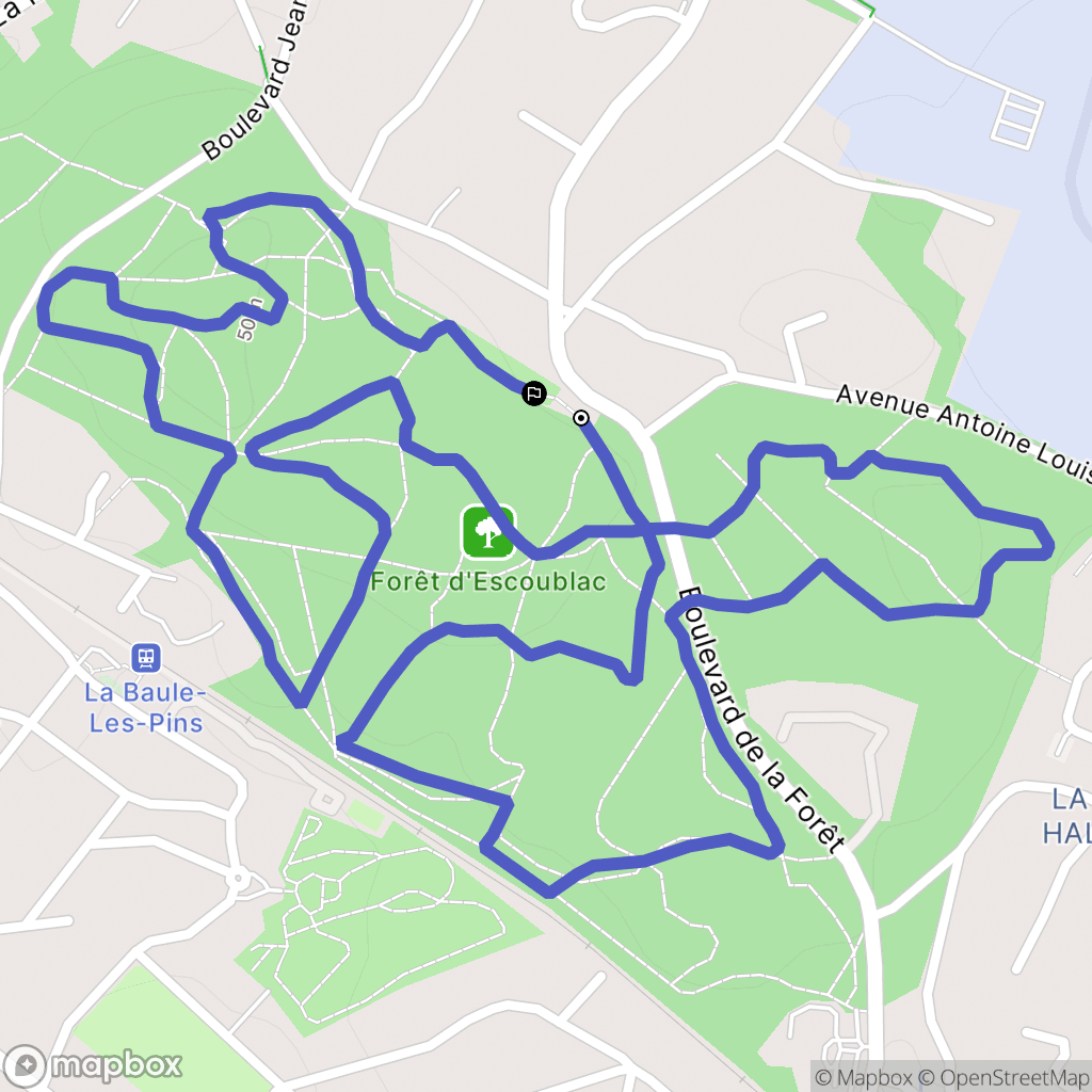 La Baule-Escoublac : carte du parcours de randonnée - France