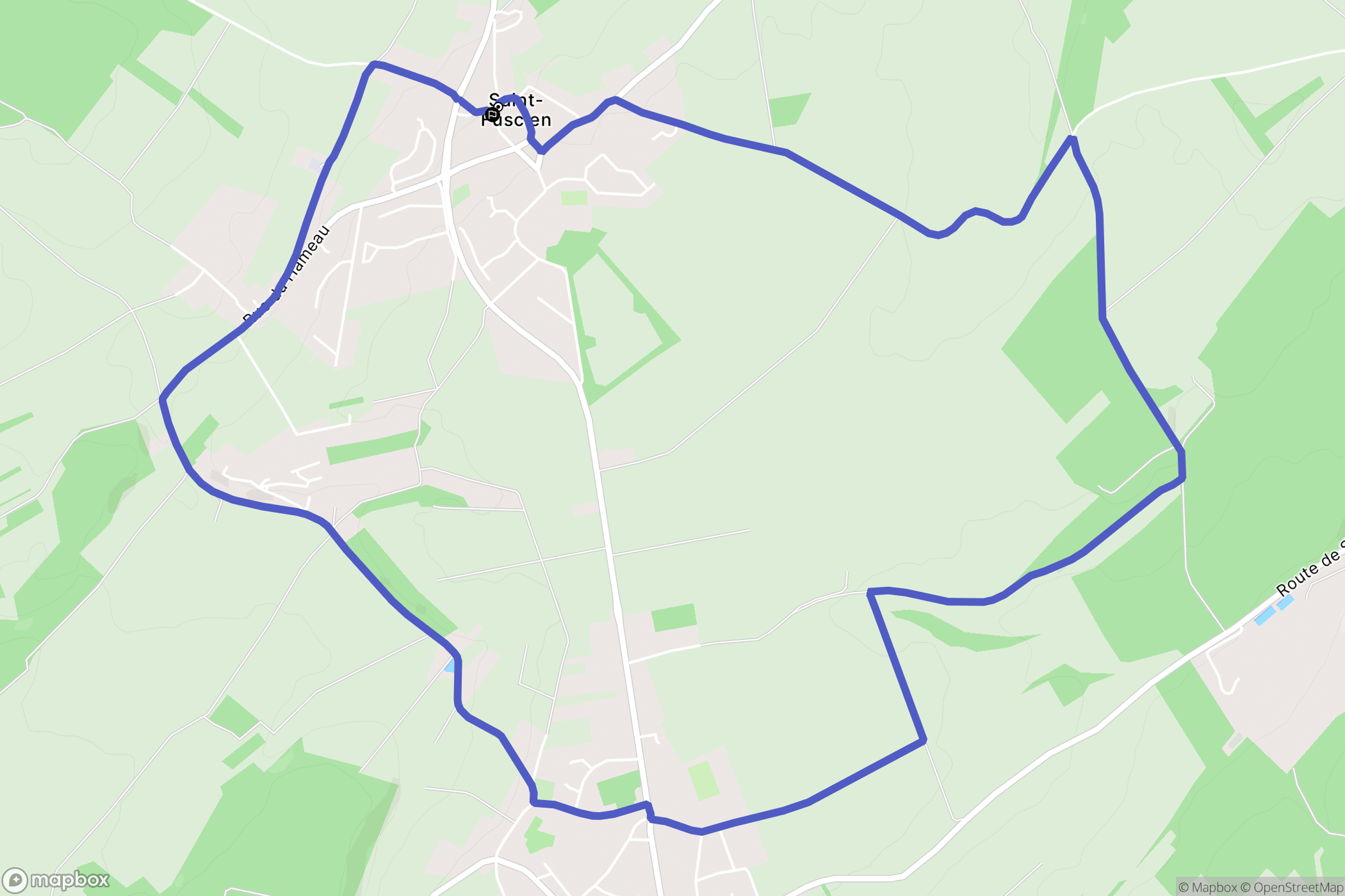 Saint-Fuscien : carte du parcours de randonnée - France