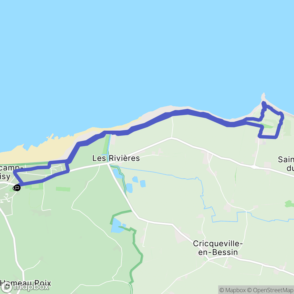 Grandcamp-Maisy : carte du parcours de randonnée - France