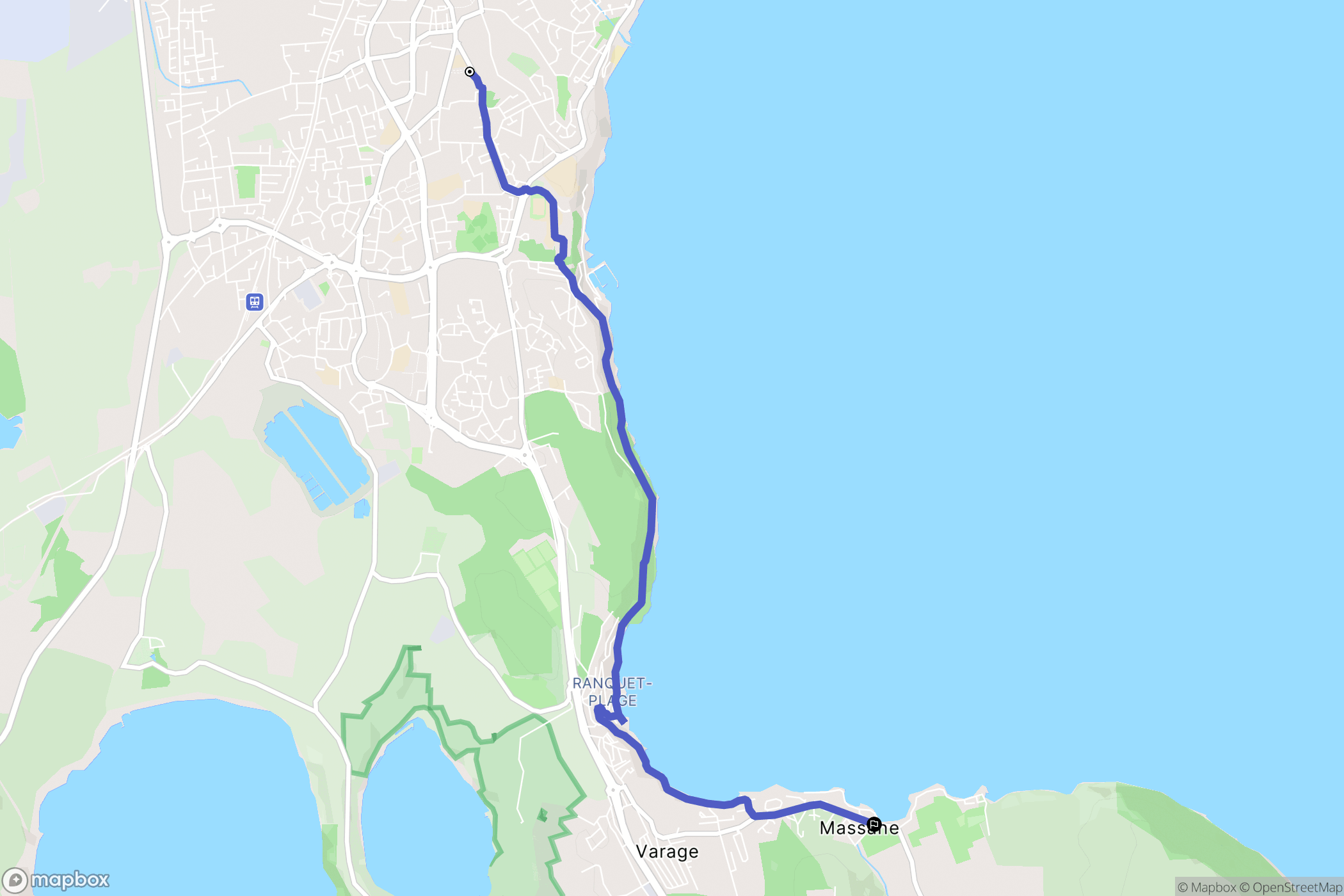 Istres : carte du parcours de randonnée - France