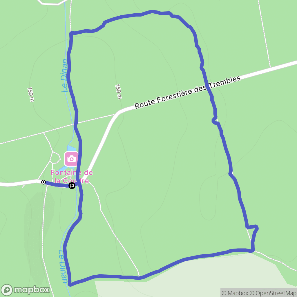 Jupilles : carte du parcours de randonnée - France
