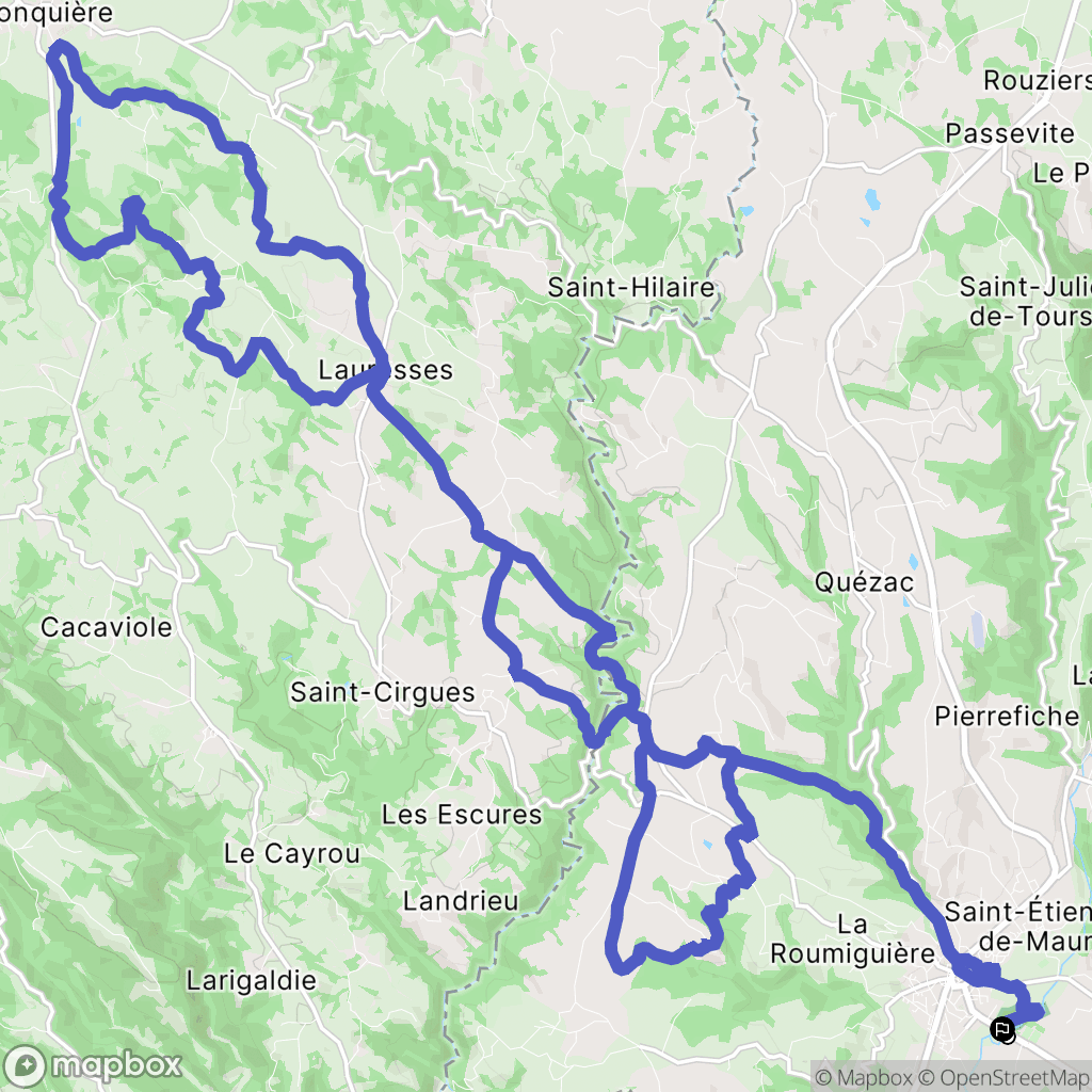 Maurs : carte du parcours de randonnée - France