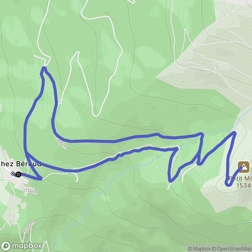 Saint-Jean-de-Tholome : carte du parcours de randonnée - France