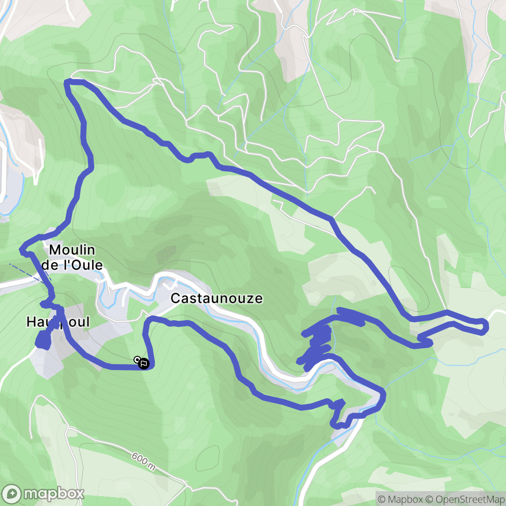 Mazamet : carte du parcours de randonnée - France