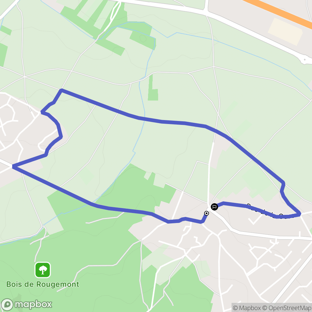 Orgeval : carte du parcours de randonnée - France