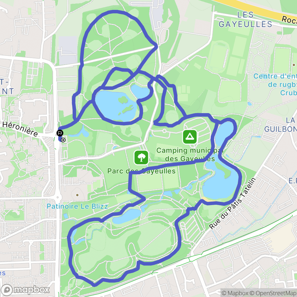 Rennes : carte du parcours de randonnée - France