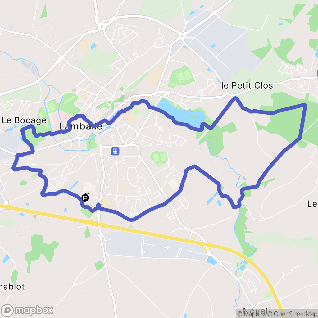 Lamballe-Armor : carte du parcours de randonnée - France