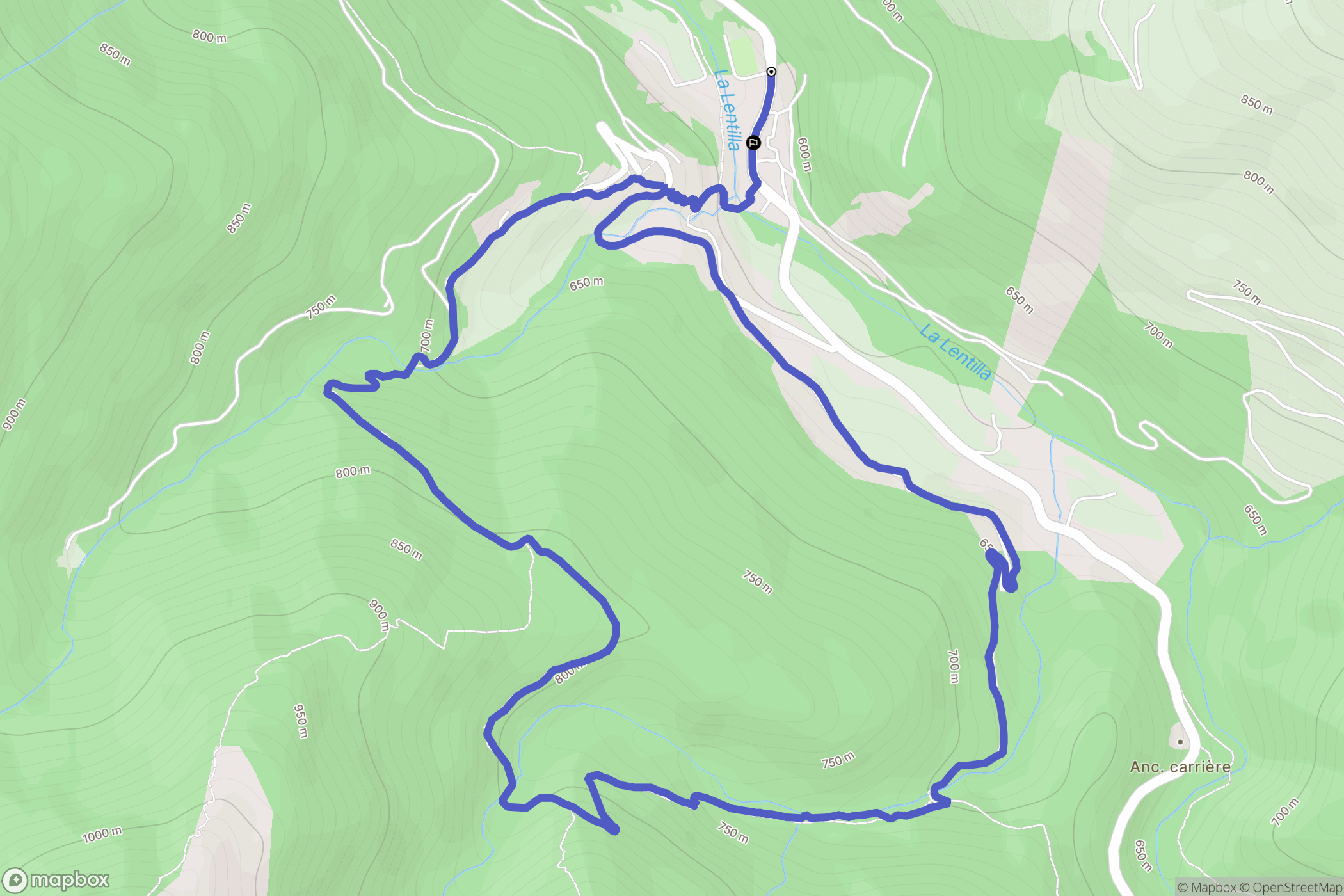 Baillestavy : carte du parcours de randonnée - France