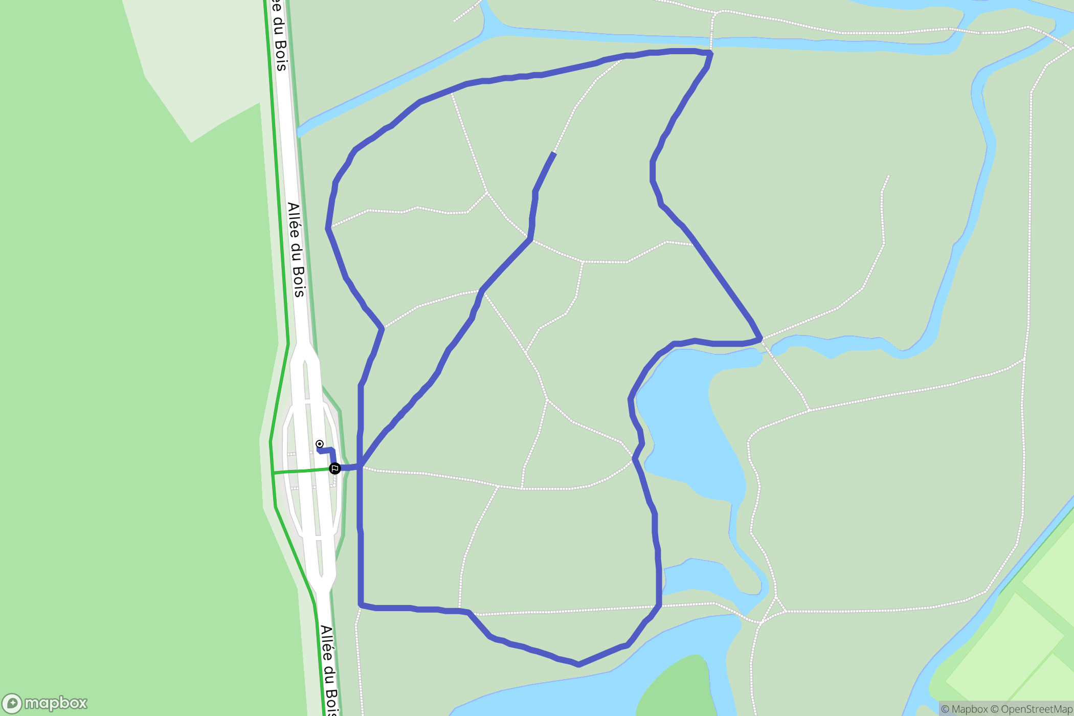 Bordeaux : carte du parcours de randonnée - France