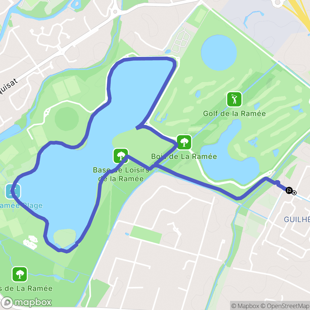 Toulouse : carte du parcours de randonnée - France