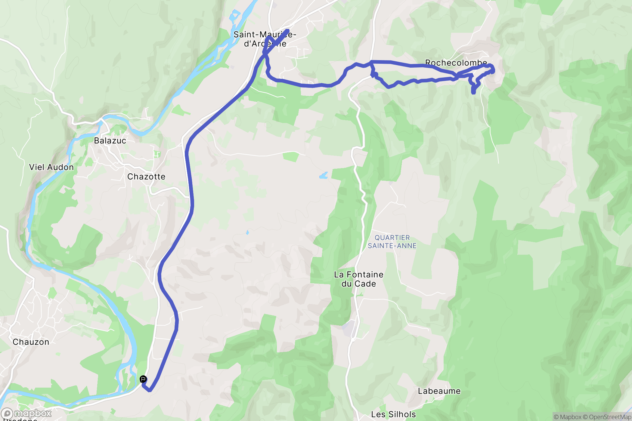Pradons : carte du parcours de randonnée - France