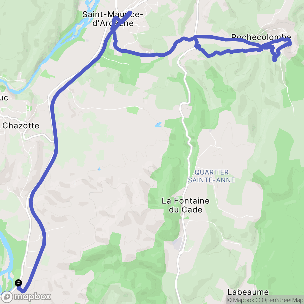 Pradons : carte du parcours de randonnée - France