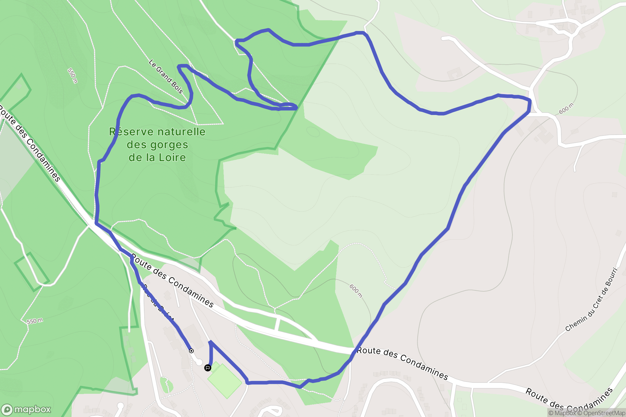 Saint-Victor-sur-Loire : carte du parcours de randonnée - France