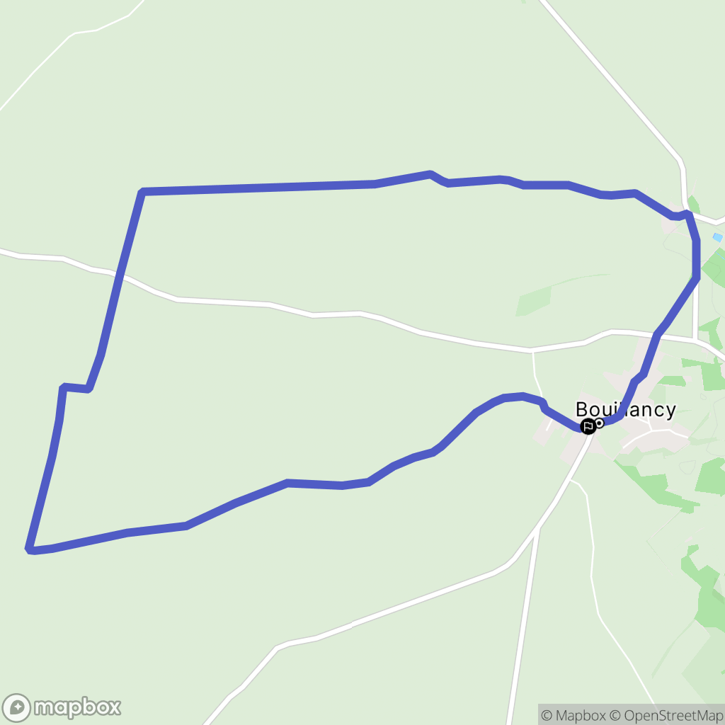 Bouillancy : carte du parcours de randonnée - France