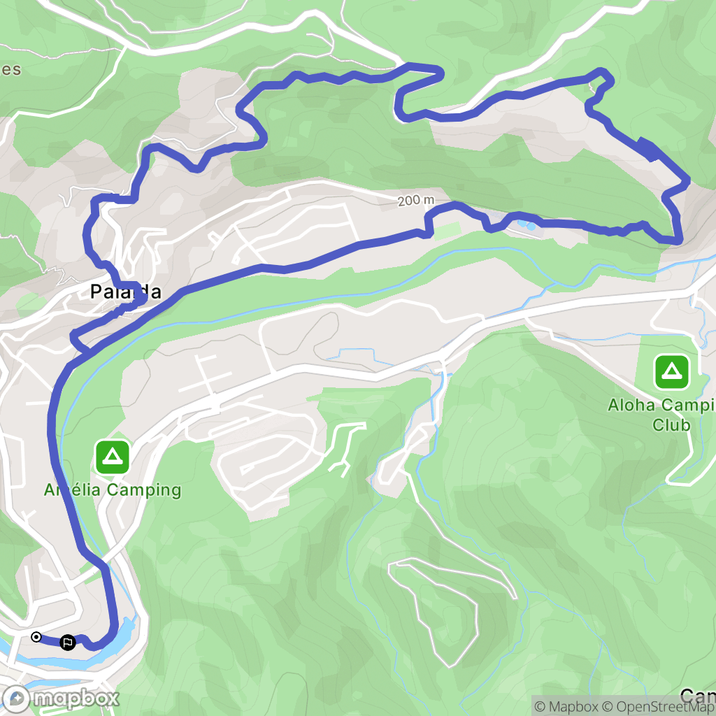 Amélie-les-Bains-Palalda : carte du parcours de randonnée - France
