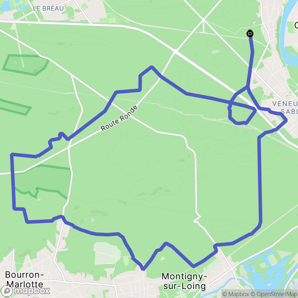 Thomery : carte du parcours de randonnée - France