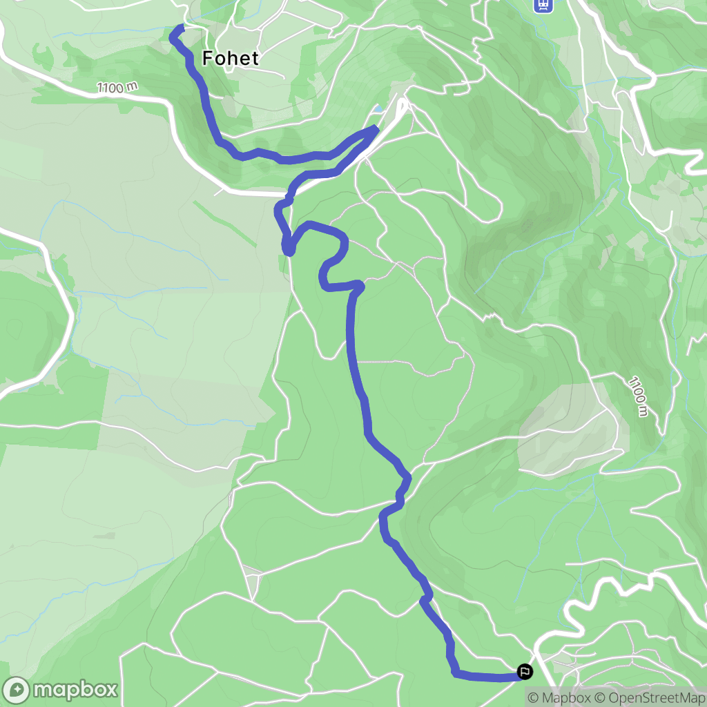 La Tour-d'Auvergne : carte du parcours de randonnée - France