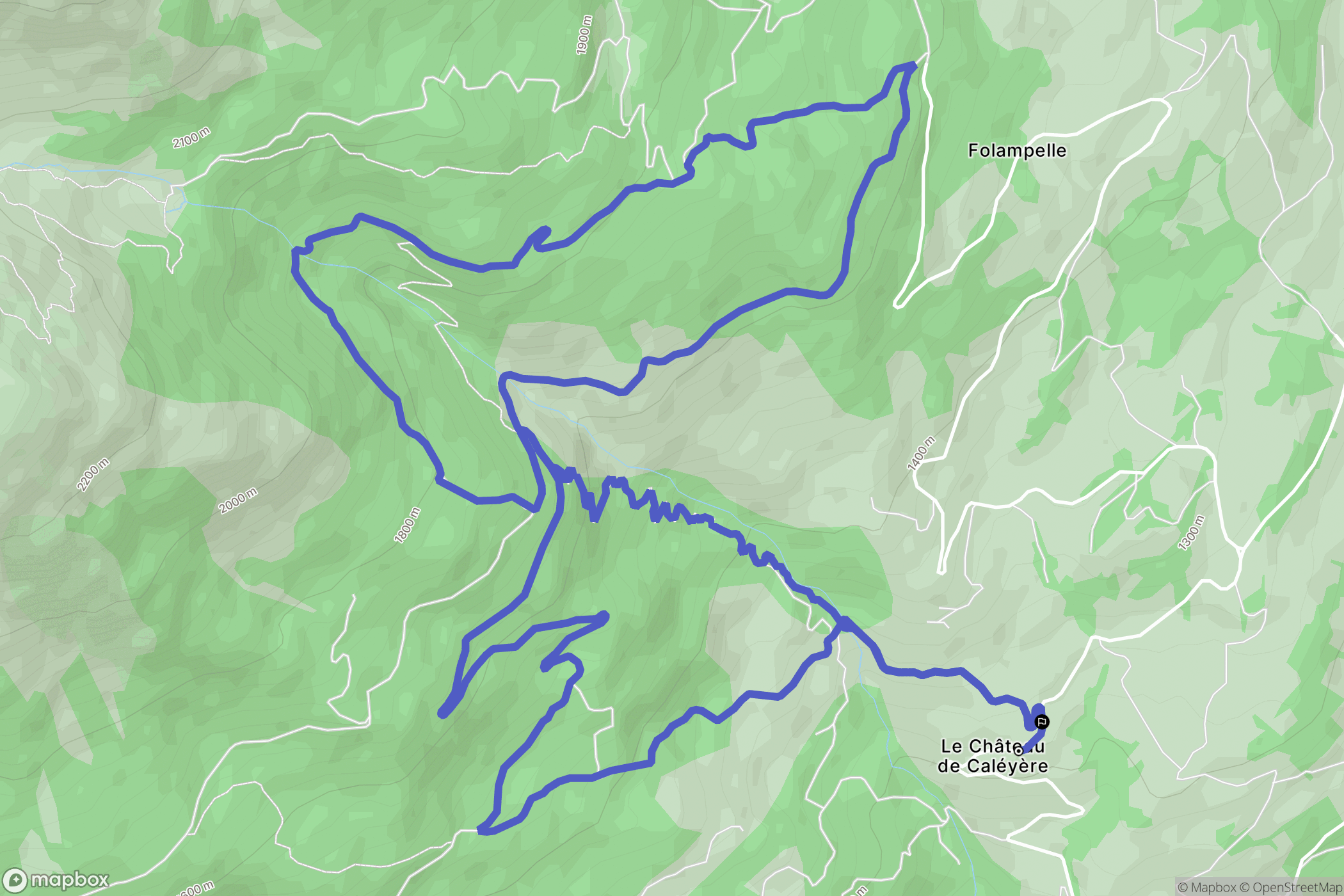 Embrun : carte du parcours de randonnée - France