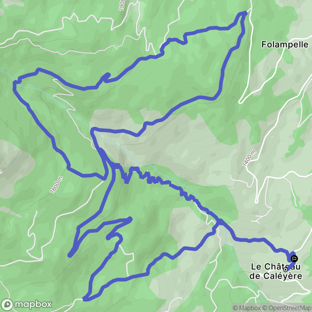 Embrun : carte du parcours de randonnée - France