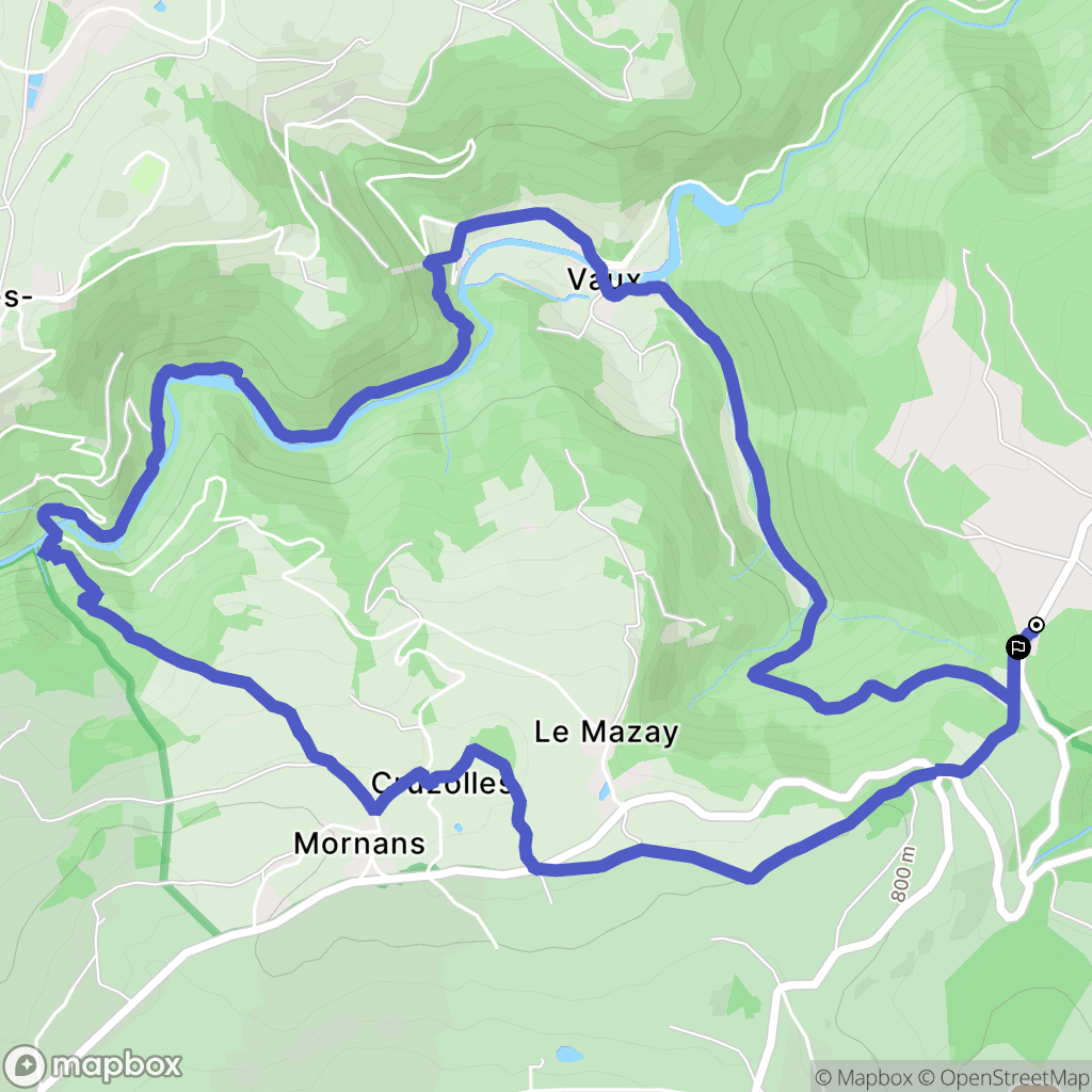 Marcoux : carte du parcours de randonnée - France
