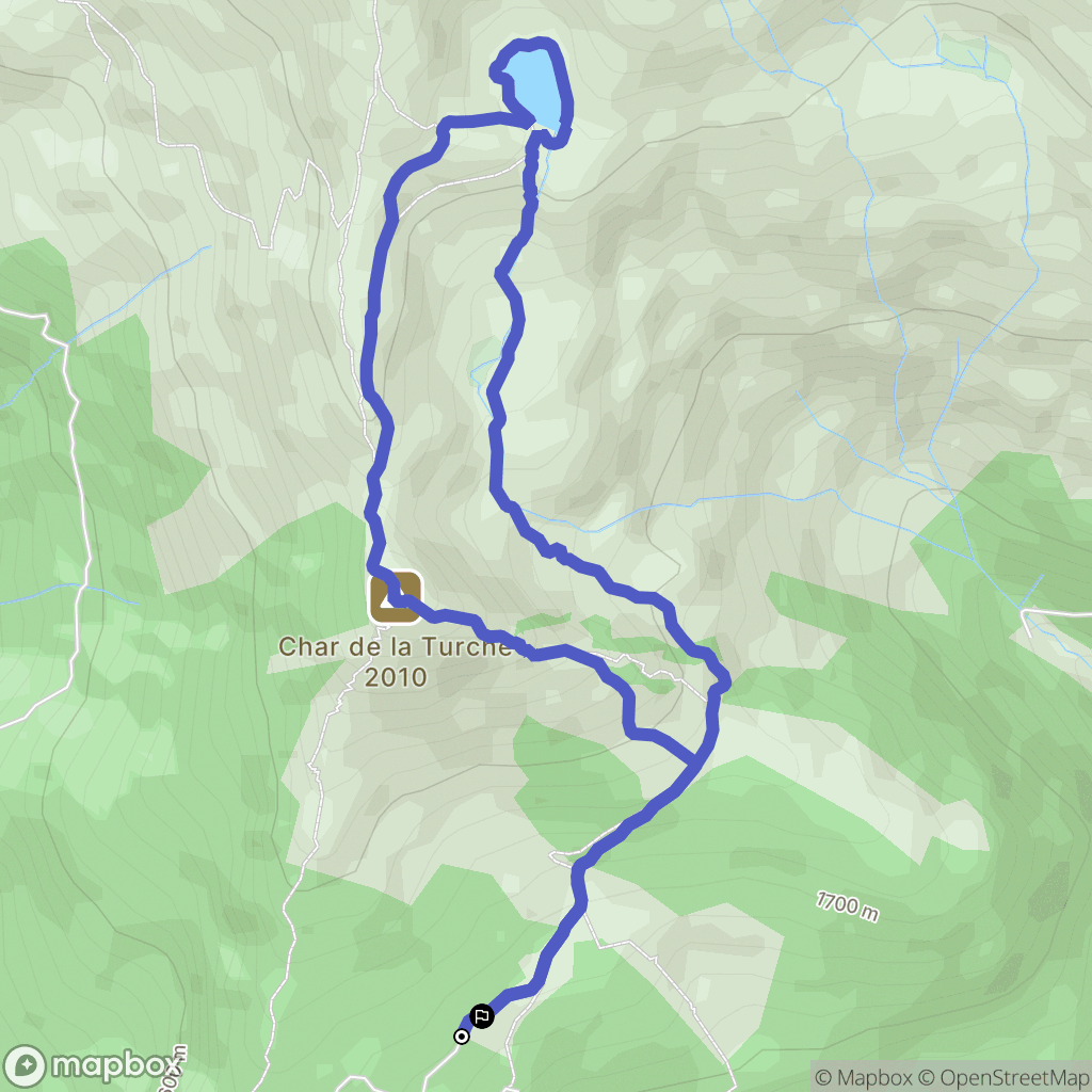 Montsapey : carte du parcours de randonnée - France