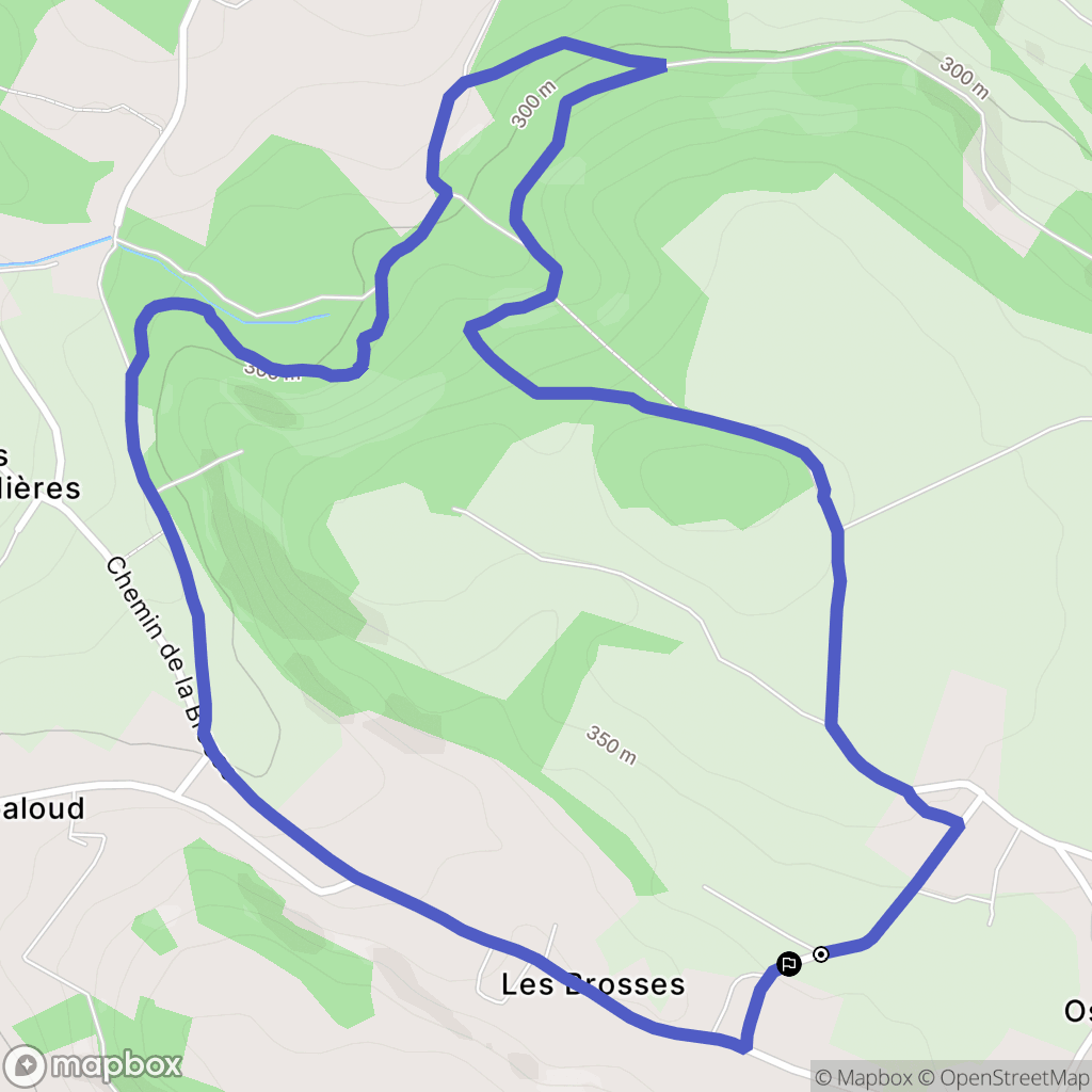 Sermérieu : carte du parcours de randonnée - France