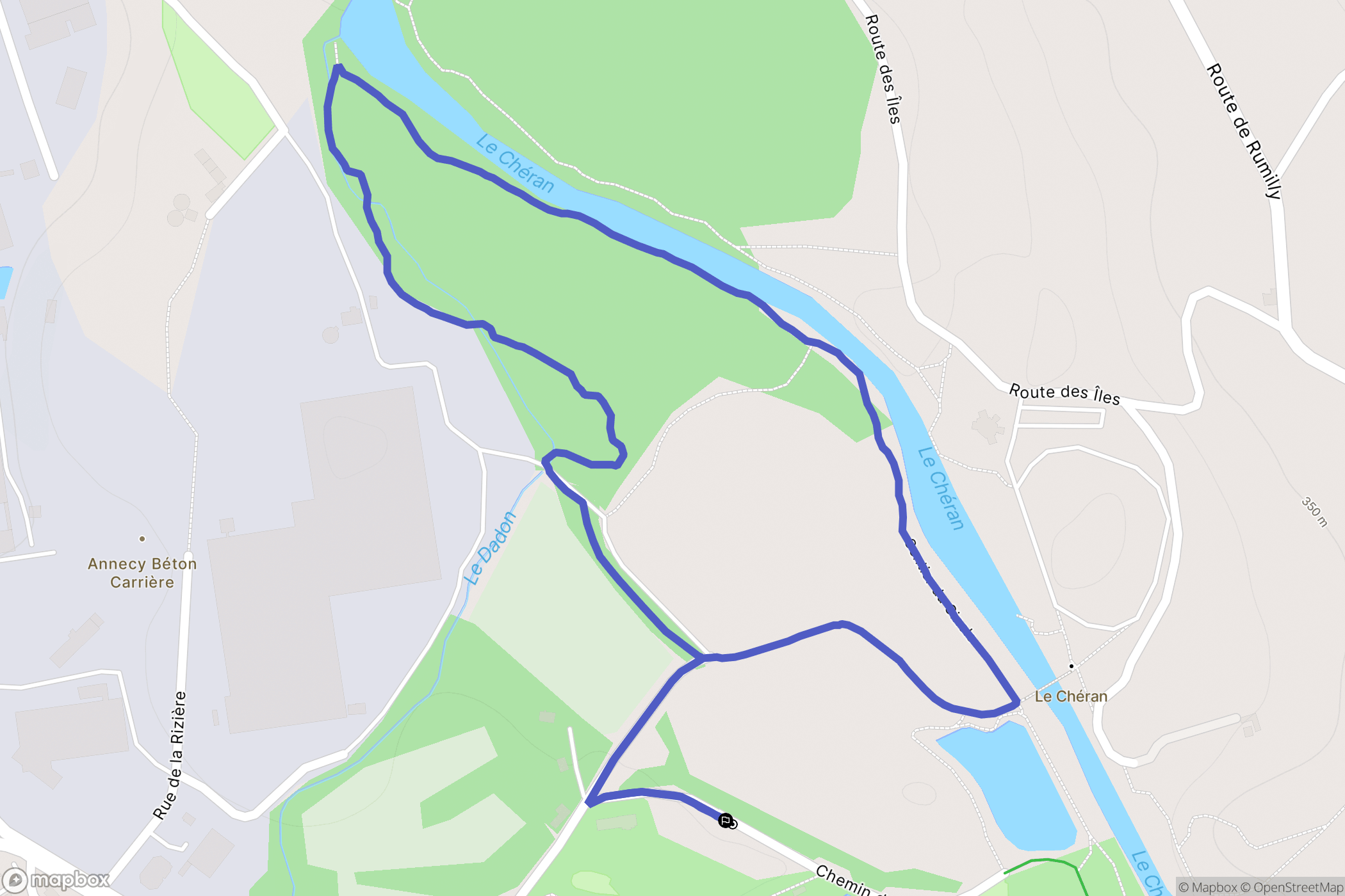 Rumilly : carte du parcours de randonnée - France