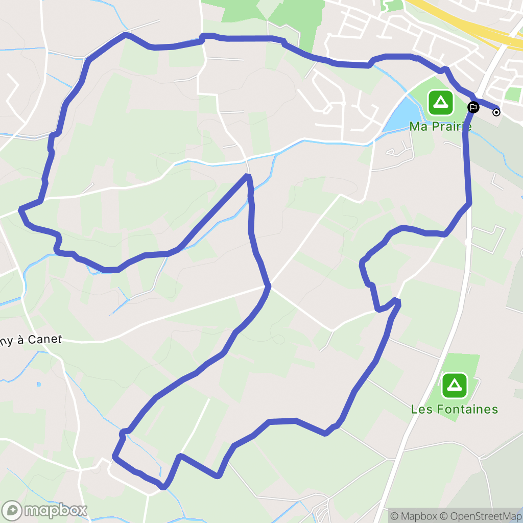Canet-en-Roussillon : carte du parcours de randonnée - France