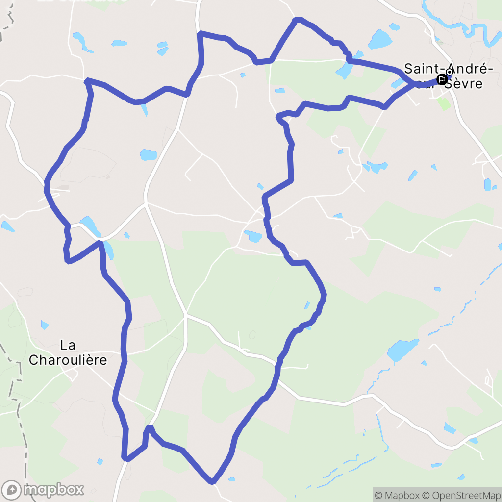 Saint-André-sur-Sèvre : carte du parcours de randonnée - France