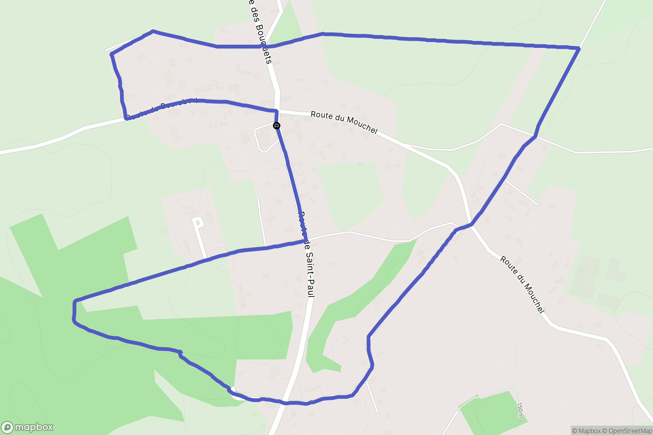 Saint-Éloi-de-Fourques : carte du parcours de randonnée - France