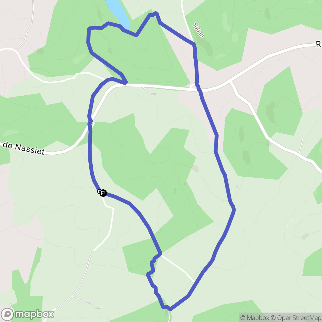 Nassiet : carte du parcours de randonnée - France
