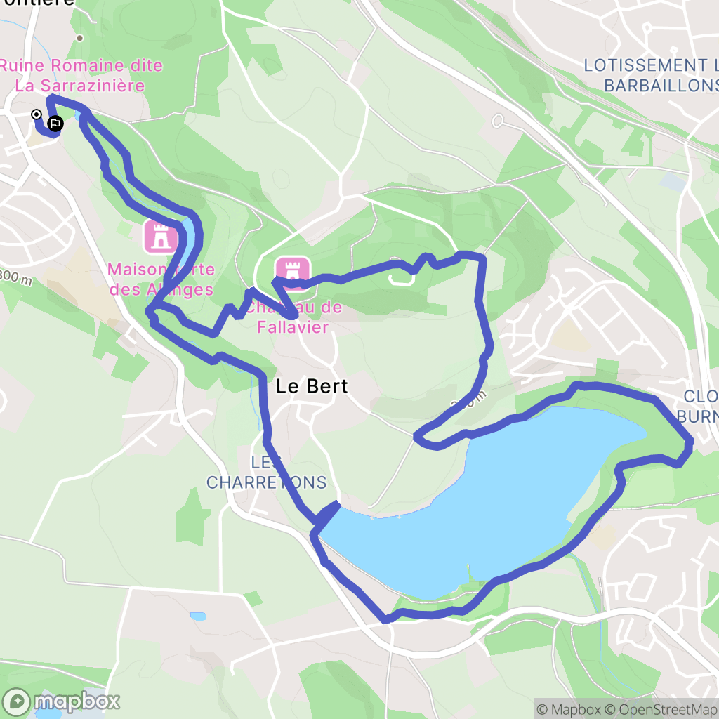Saint-Quentin-Fallavier : carte du parcours de randonnée - France