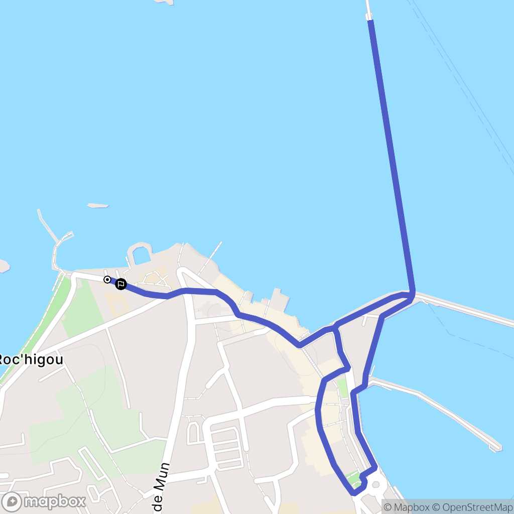 Roscoff : carte du parcours de randonnée - France
