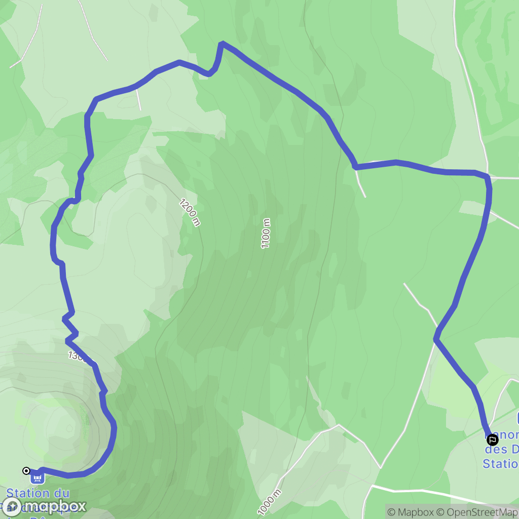 Orcines : carte du parcours de randonnée - France