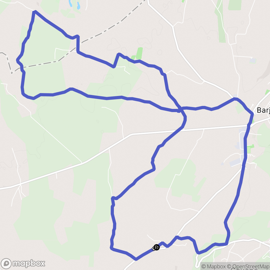 Barjac : carte du parcours de randonnée - France