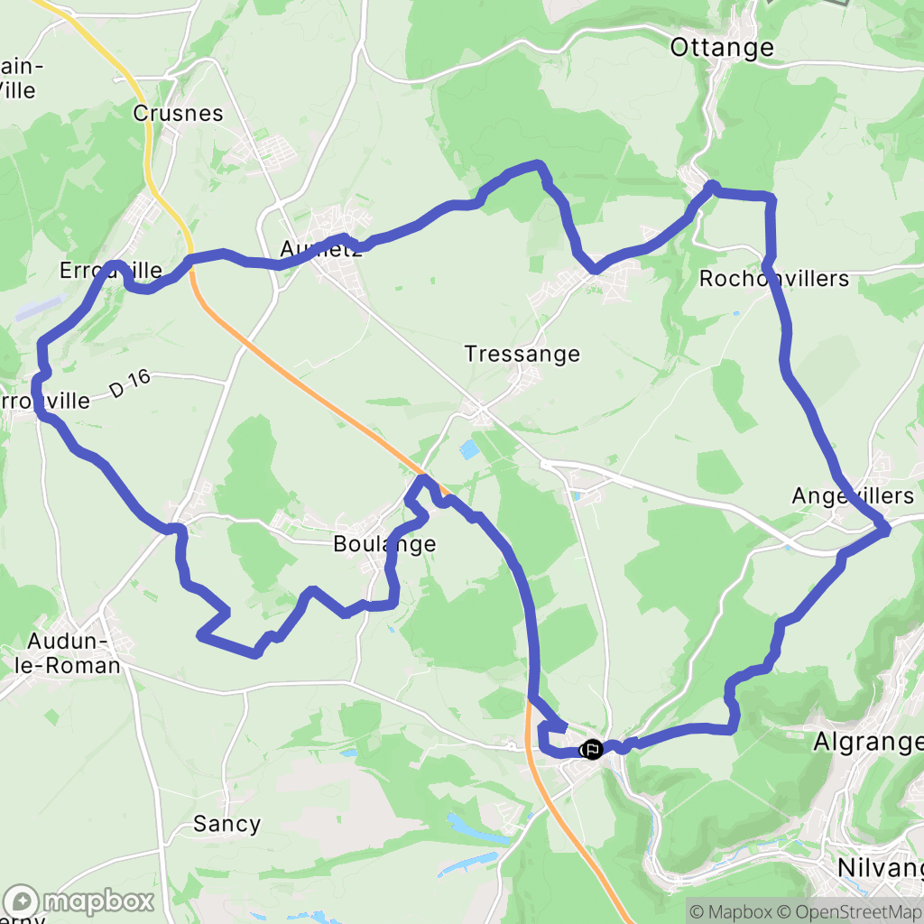 Fontoy : carte du parcours de randonnée - France