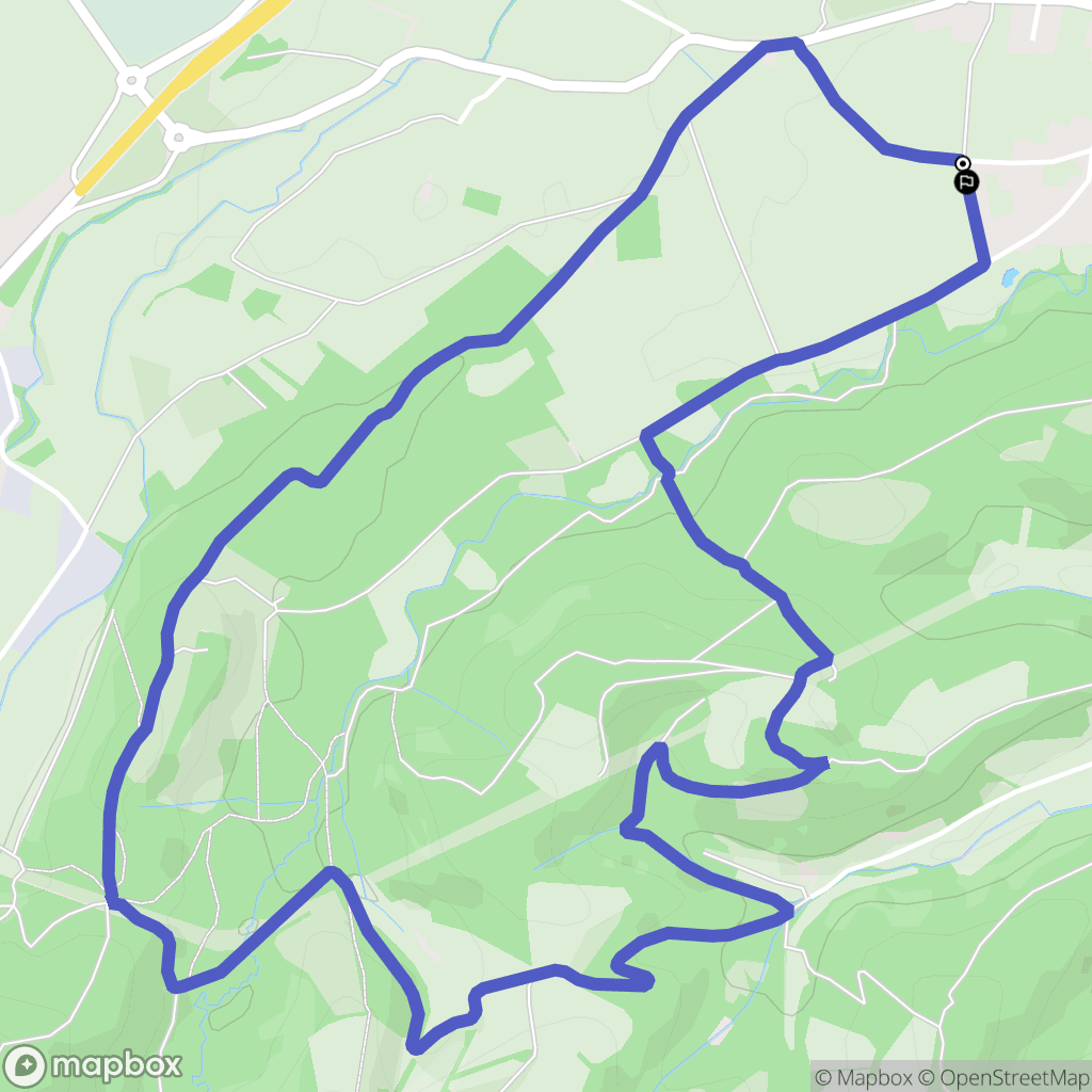 Lanne : carte du parcours de randonnée - France