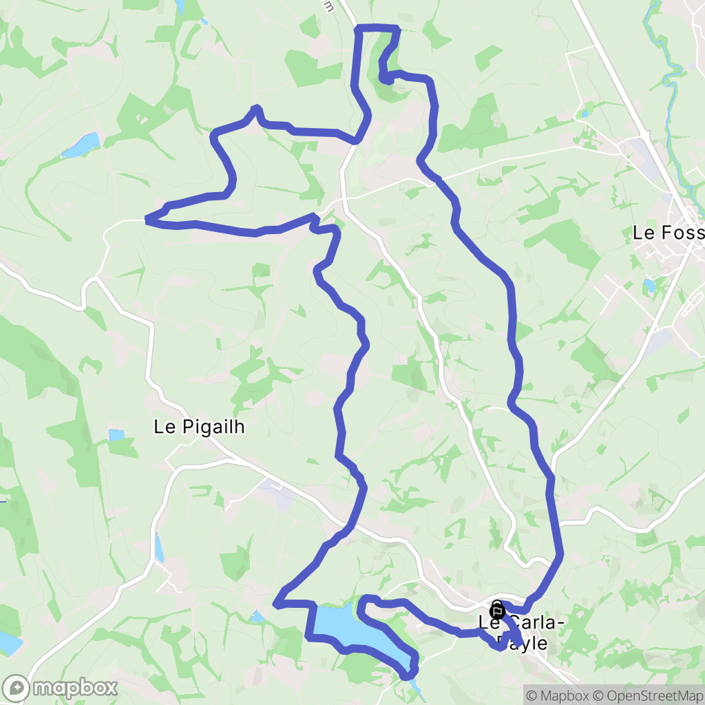Carla-Bayle : carte du parcours de randonnée - France