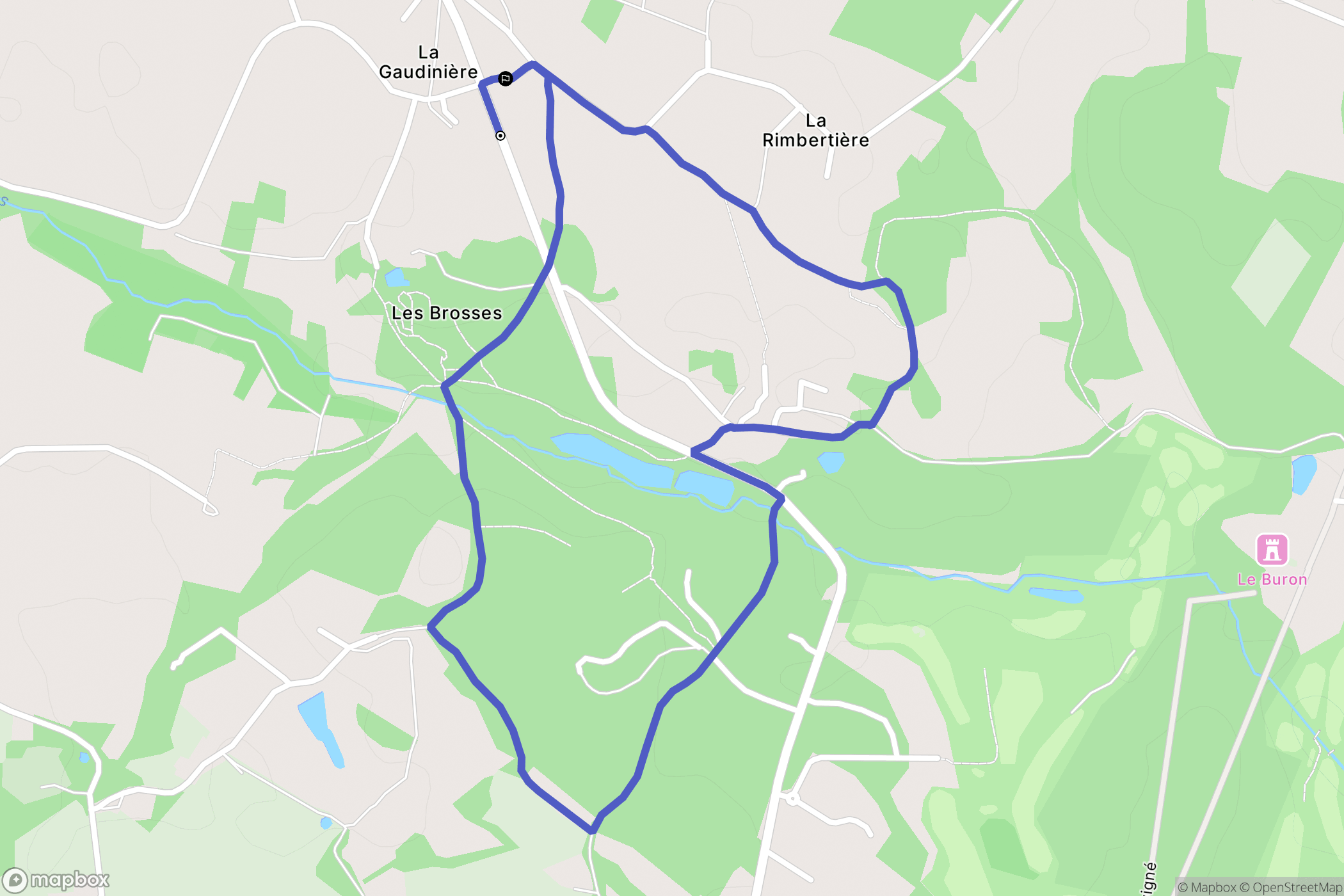 Vigneux-de-Bretagne : carte du parcours de randonnée - France