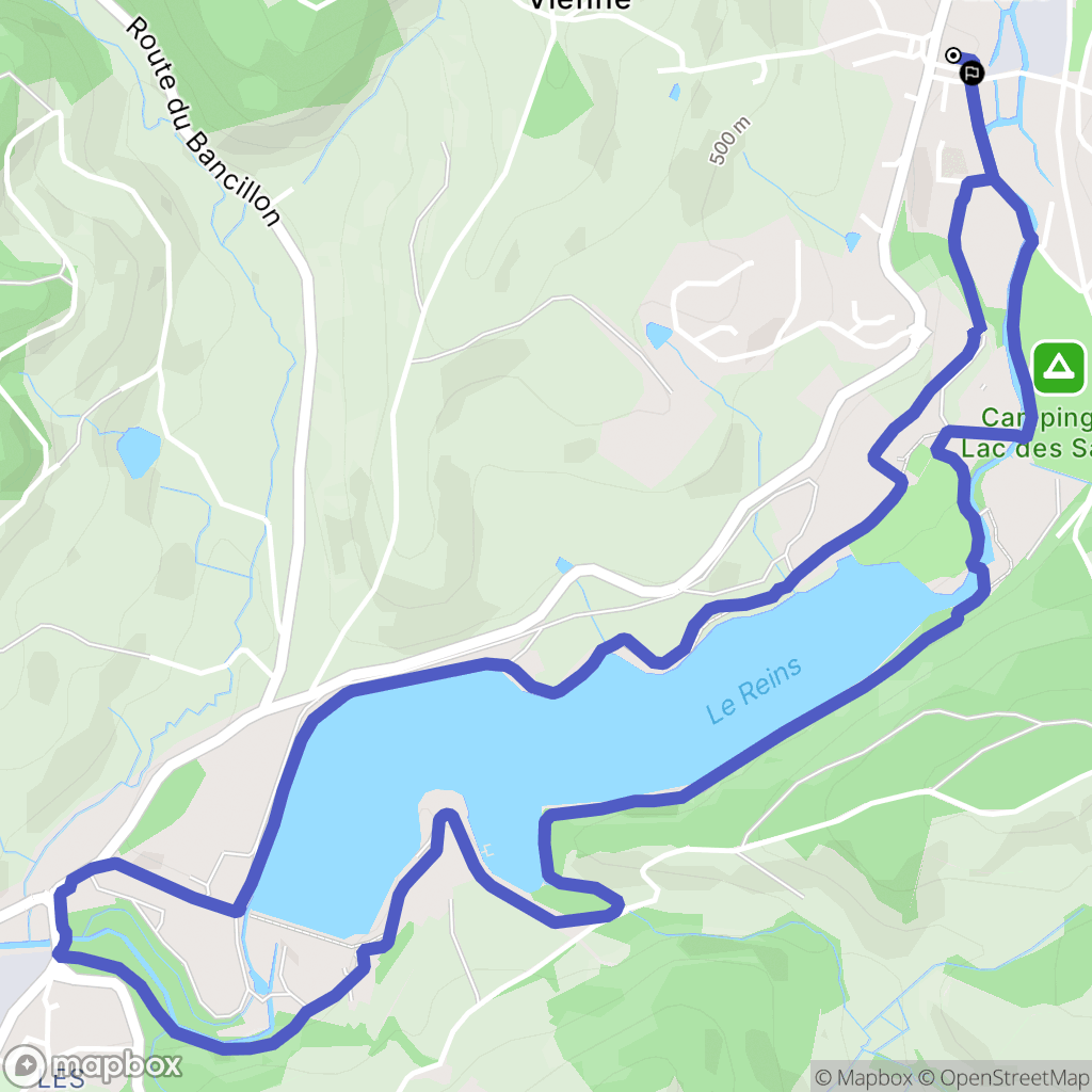 Cublize : carte du parcours de randonnée - France