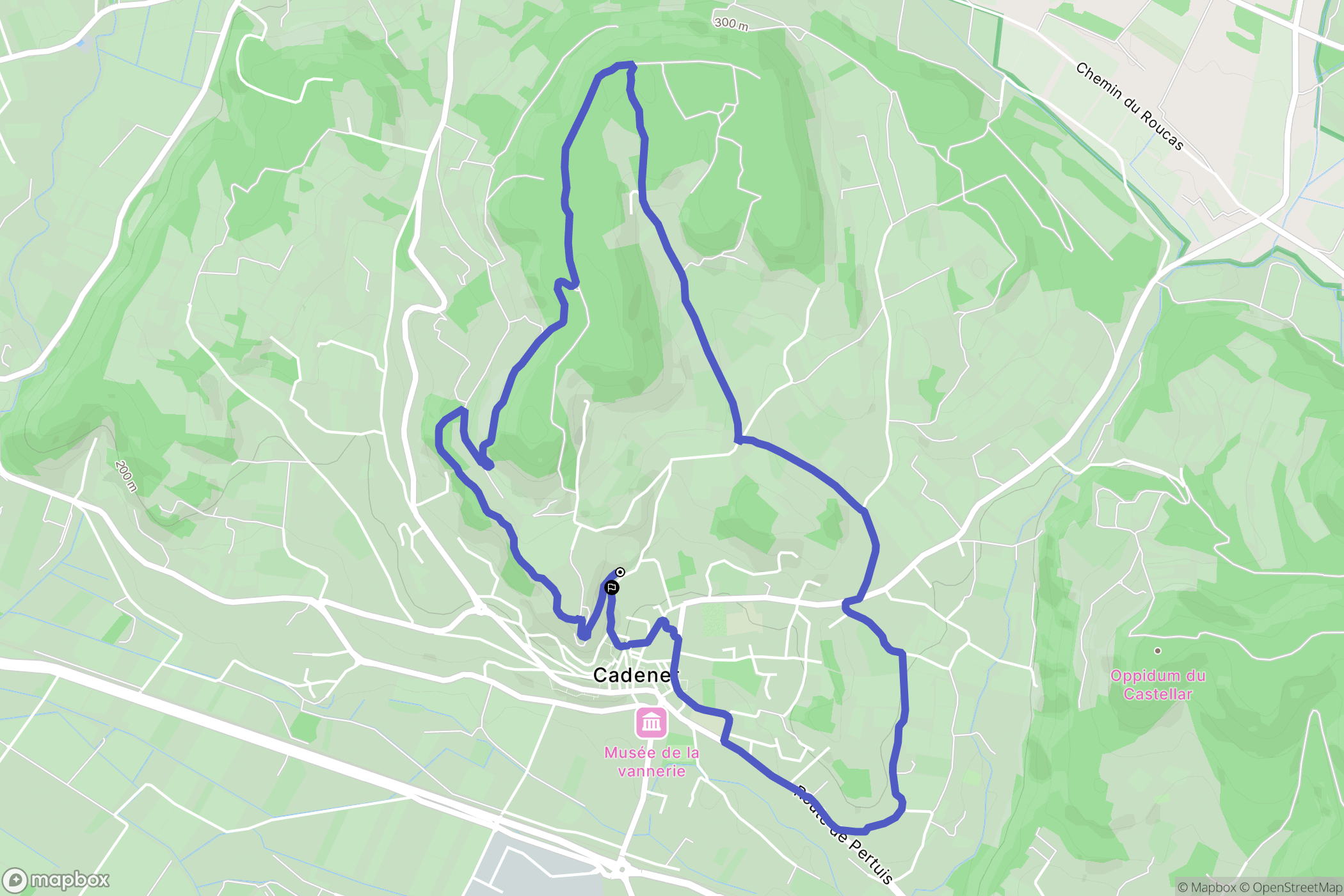 Cadenet : carte du parcours de randonnée - France