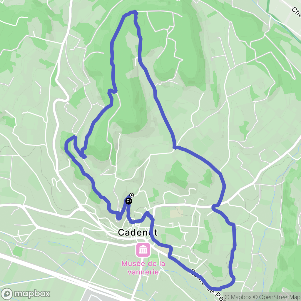 Cadenet : carte du parcours de randonnée - France