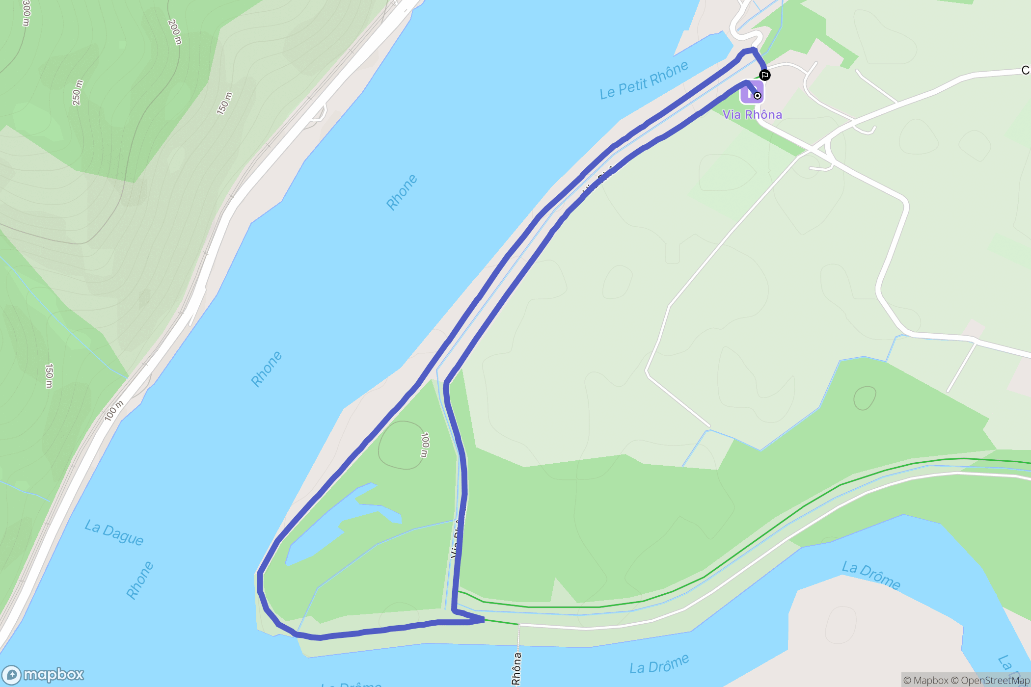 Livron-sur-Drôme : carte du parcours de randonnée - France