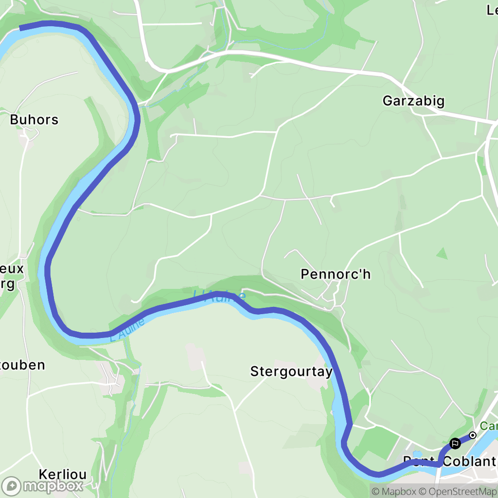 Pleyben : carte du parcours de randonnée - France