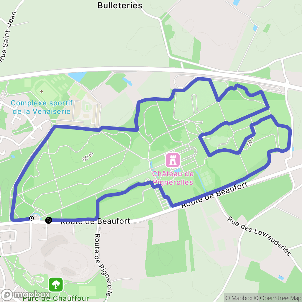 Saint-Barthélemy-d'Anjou : carte du parcours de randonnée - France
