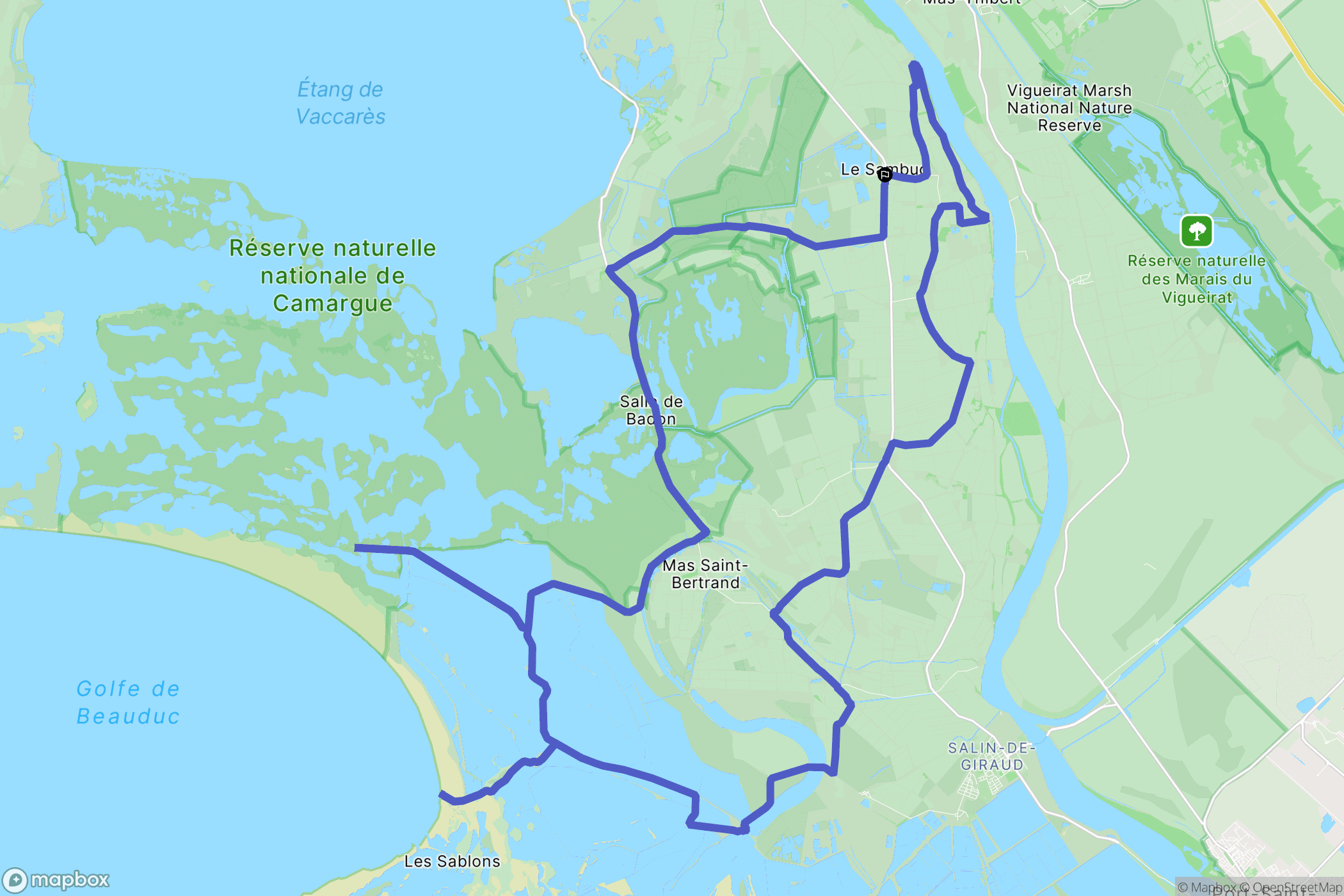 Arles : carte du parcours de randonnée - France