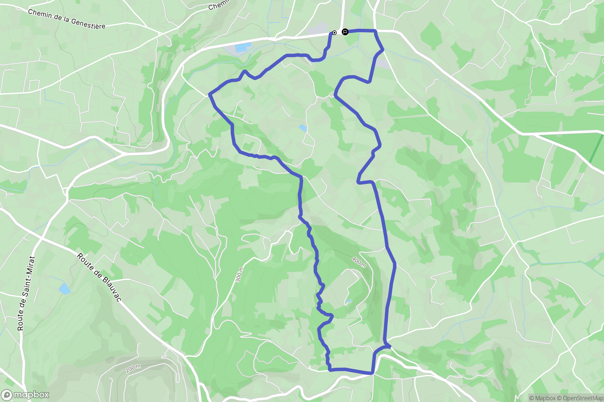 Mormoiron : carte du parcours de randonnée - France