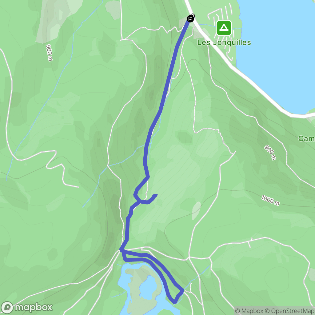 Xonrupt-Longemer : carte du parcours de randonnée - France
